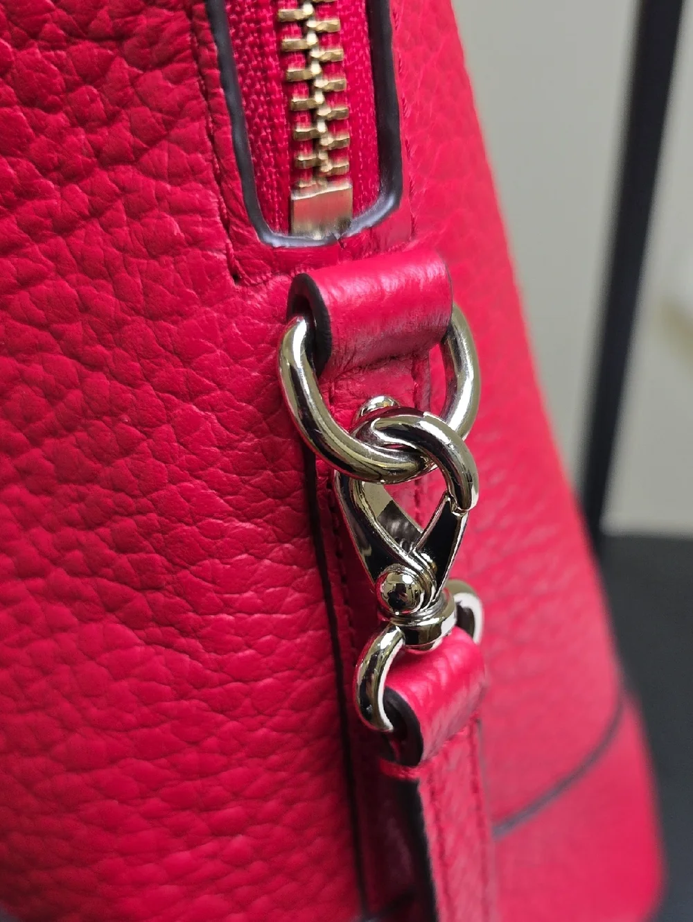 KATE SPADE SMALL RACHELLE Hot Chili Red Leather Bag BAY STREET EUC - Picture 6 of 16